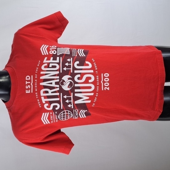 Tech9 Strange Music Records spellout logo double-sided Men's Med rap t-shirt - Picture 1 of 5